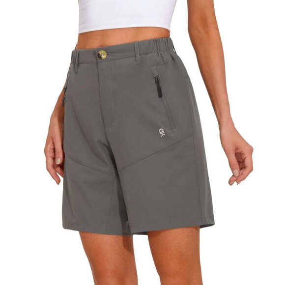 💖 Little Donkey Andy Gray Steel Gray Quick Dry Stretch Shorts - Picture 1 of 4